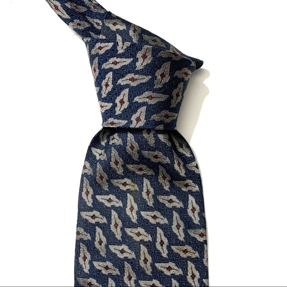 GIORGIO ARMANI Silk Tie, blue and silver - Picture 3 of 3